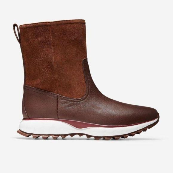 Cole Haan ZERØGRAND XC Waterproof Harvest Brown Suede Leather Pull-On Boot 9B - Picture 2 of 13